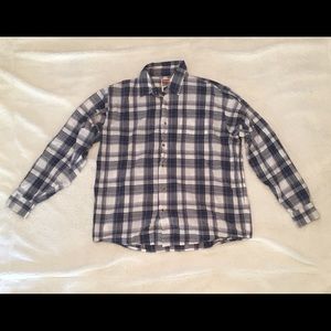 Men’s Wrangler Casual Blue Button Up